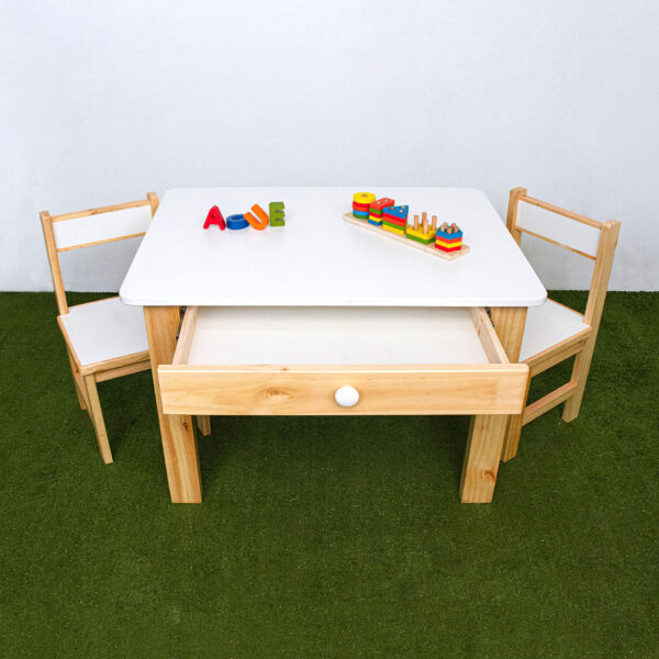 Mesa con Cajón + Sillas Ángel